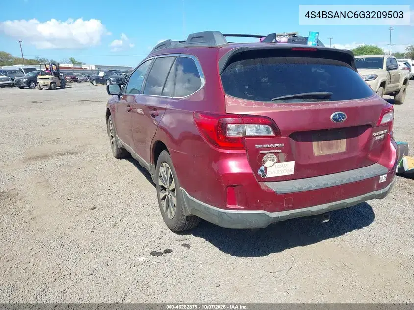 2016 Subaru Outback 2.5I Limited VIN 4S4BSANC6G3209503 фото 4