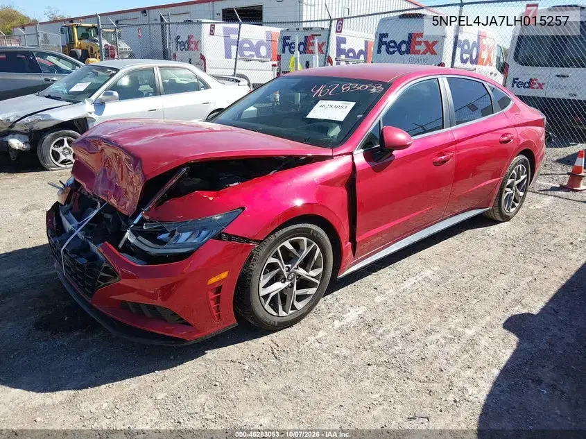 2020 Hyundai Sonata Sel VIN 5NPEL4JA7LH015257 фото 3