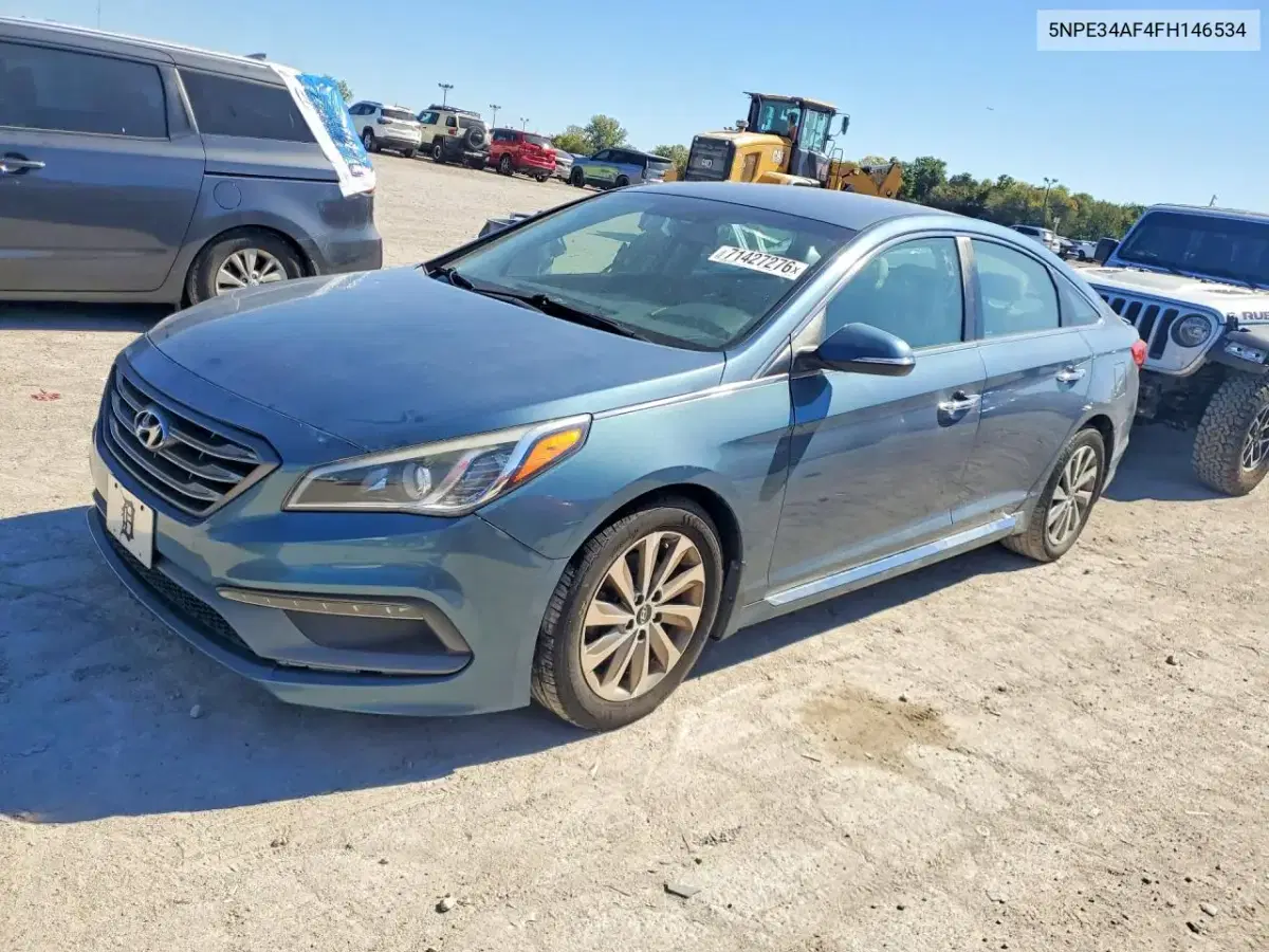 5NPE34AF4FH146534 — 2015 Hyundai Sonata, мелкие вмятины и царапины, фото до ремонта