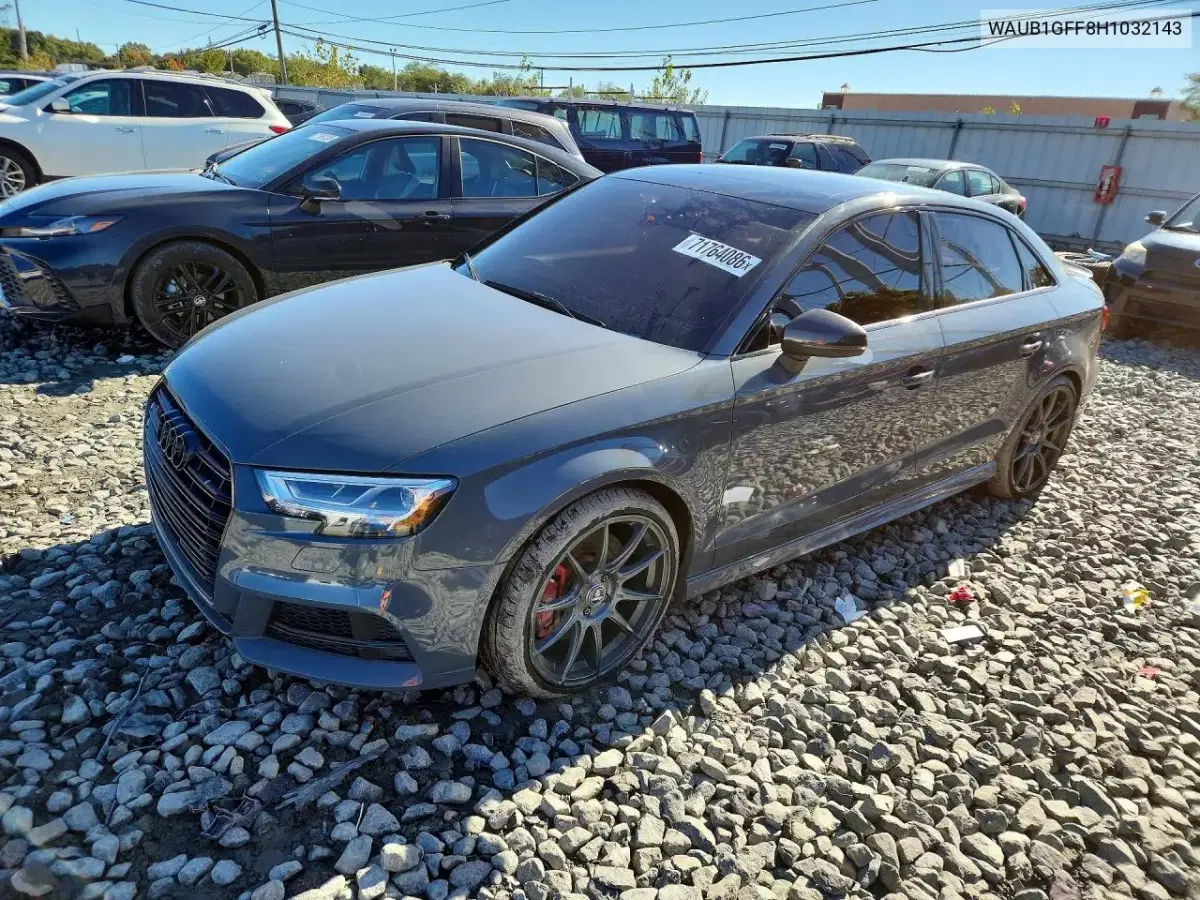 WAUB1GFF8H1032143 — 2017 Audi S3, мелкие вмятины и царапины, фото до ремонта
