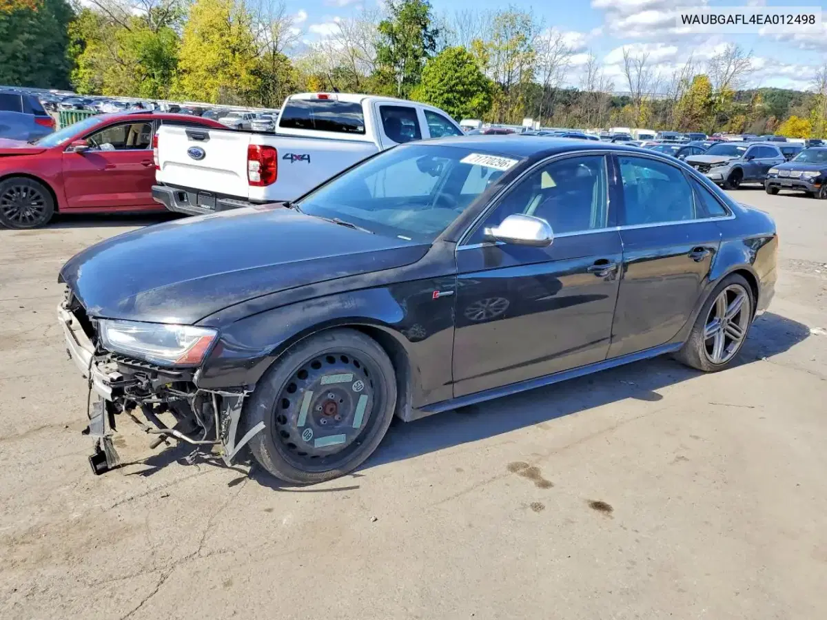 WAUBGAFL4EA012498 — 2014 Audi S4, передняя часть, фото до ремонта