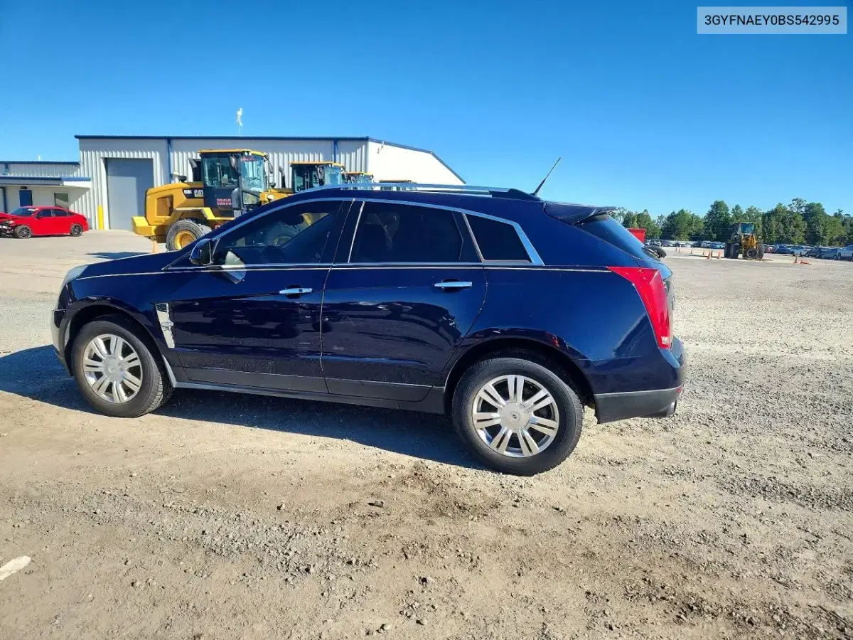 2011 Cadillac Srx Luxury Collection VIN 3GYFNAEY0BS542995 фото 2
