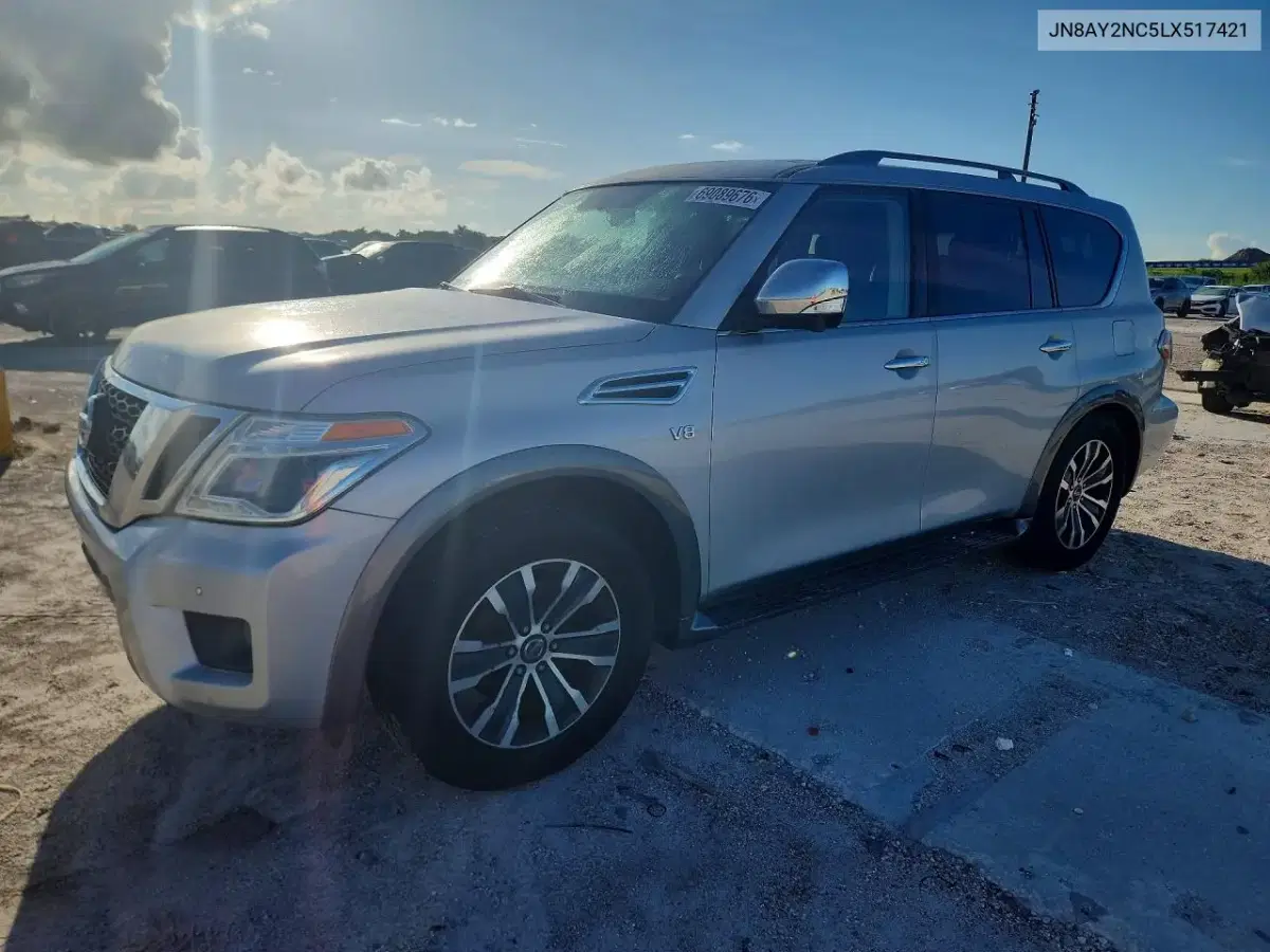 JN8AY2NC5LX517421 — 2020 Nissan Armada, передняя часть, фото до ремонта