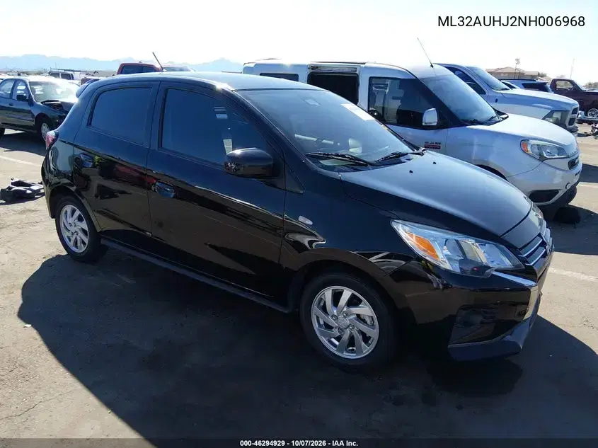 2022 Mitsubishi Mirage Le VIN ML32AUHJ2NH006968 фото 2