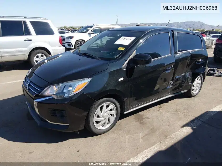 2022 Mitsubishi Mirage Le VIN ML32AUHJ2NH006968 фото 3
