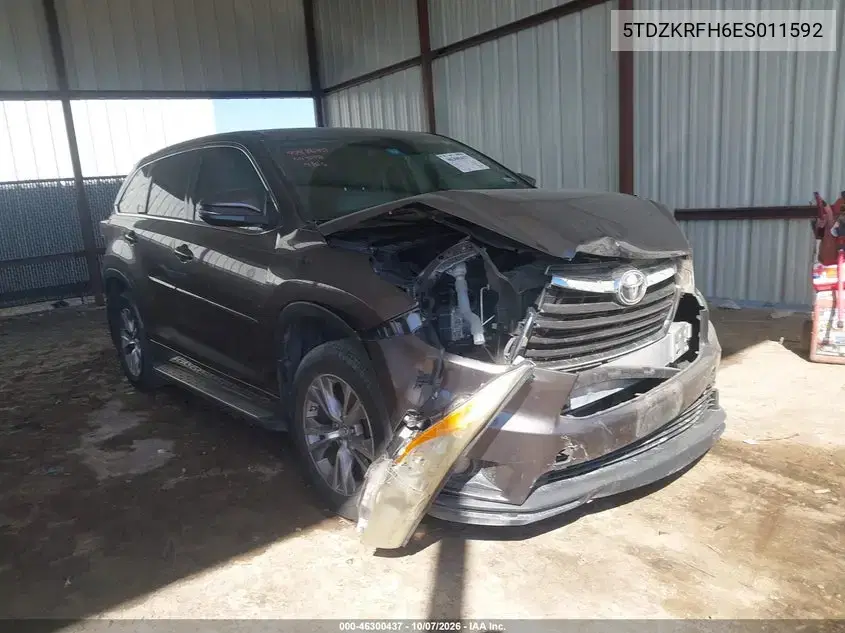2014 Toyota Highlander Le Plus V6 VIN 5TDZKRFH6ES011592 фото 2