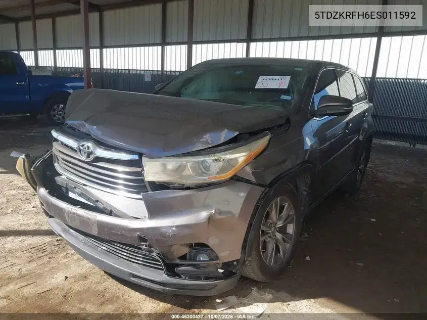 2014 Toyota Highlander Le Plus V6 VIN 5TDZKRFH6ES011592 фото 3