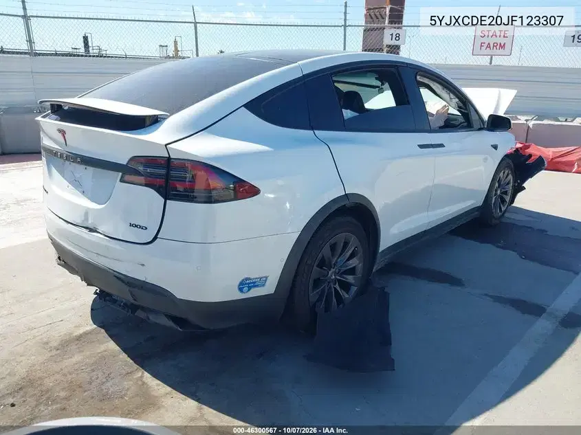 2018 Tesla Model X 100D/75D/P100D VIN 5YJXCDE20JF123307 фото 4