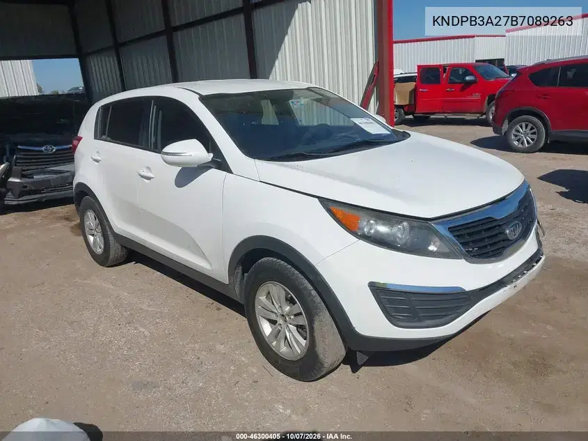 KNDPB3A27B7089263 — 2011 Kia Sportage, передняя часть, фото до ремонта