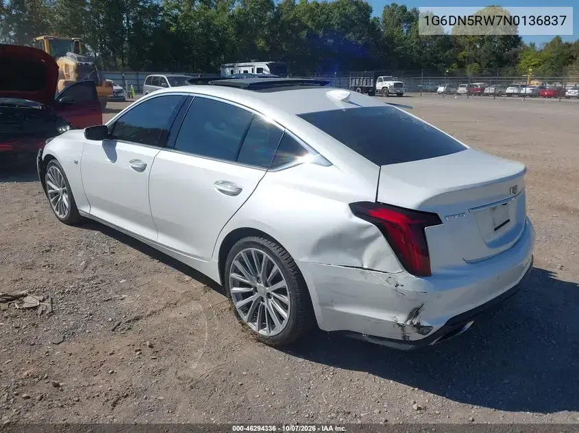 2022 Cadillac Ct5 Premium Luxury VIN 1G6DN5RW7N0136837 фото 4