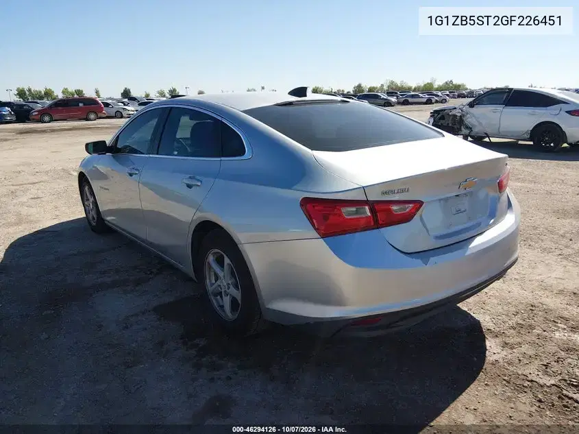 2016 Chevrolet Malibu Ls VIN 1G1ZB5ST2GF226451 фото 4