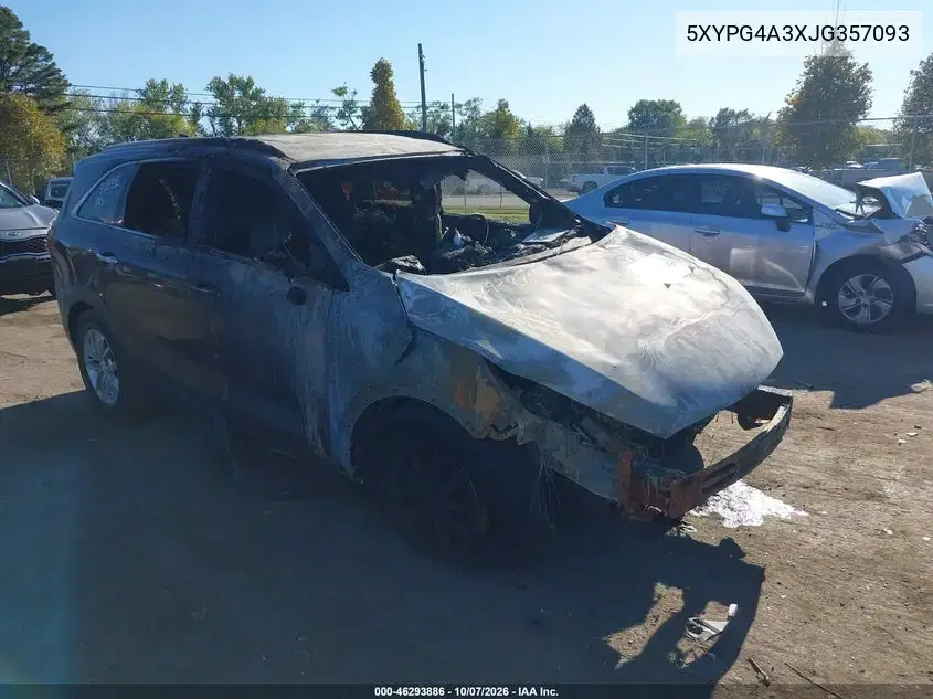 5XYPG4A3XJG357093 — 2018 Kia Sorento, Пожар - двигатель, фото до ремонта