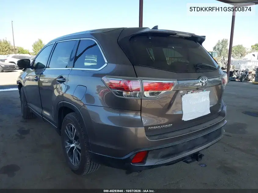 2016 Toyota Highlander Xle V6 VIN 5TDKKRFH1GS500874 фото 4