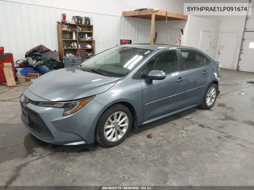 2020 Toyota Corolla Le VIN 5YFHPRAE1LP091674 фото 3