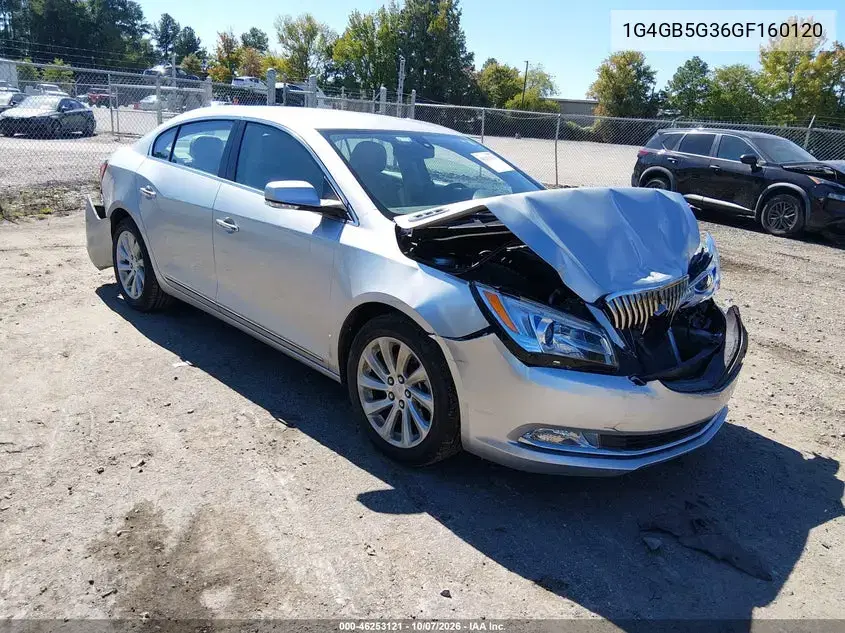 1G4GB5G36GF160120 — 2016 Buick LaCrosse, Спереди / Сзади, фото до ремонта