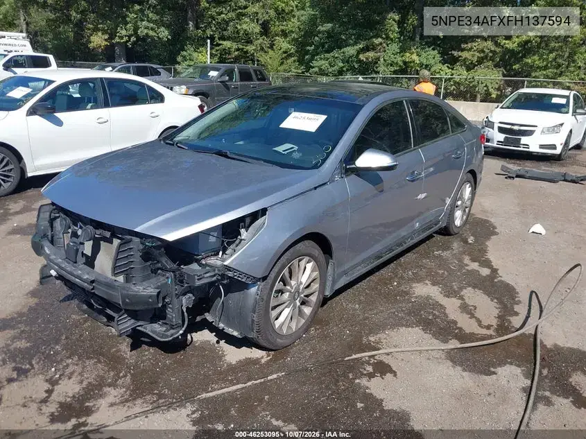 2015 Hyundai Sonata Limited VIN 5NPE34AFXFH137594 фото 3
