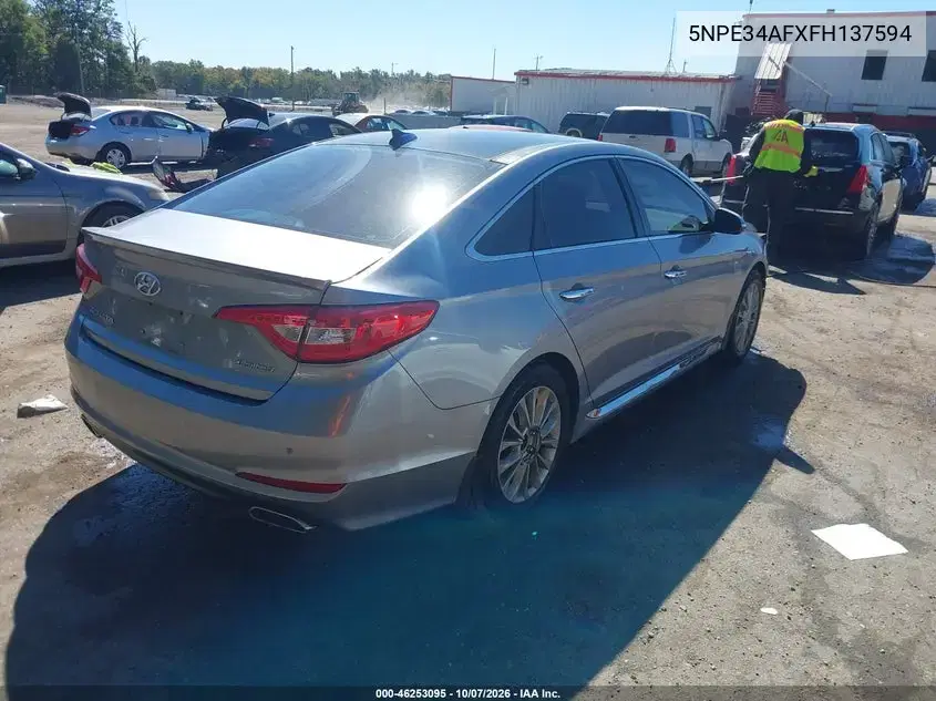 2015 Hyundai Sonata Limited VIN 5NPE34AFXFH137594 фото 5