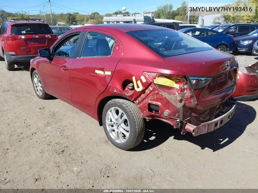 2017 Toyota Yaris Ia VIN 3MYDLBYV7HY193416 фото 4