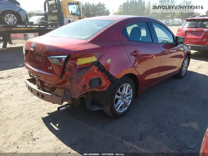 2017 Toyota Yaris Ia VIN 3MYDLBYV7HY193416 фото 5