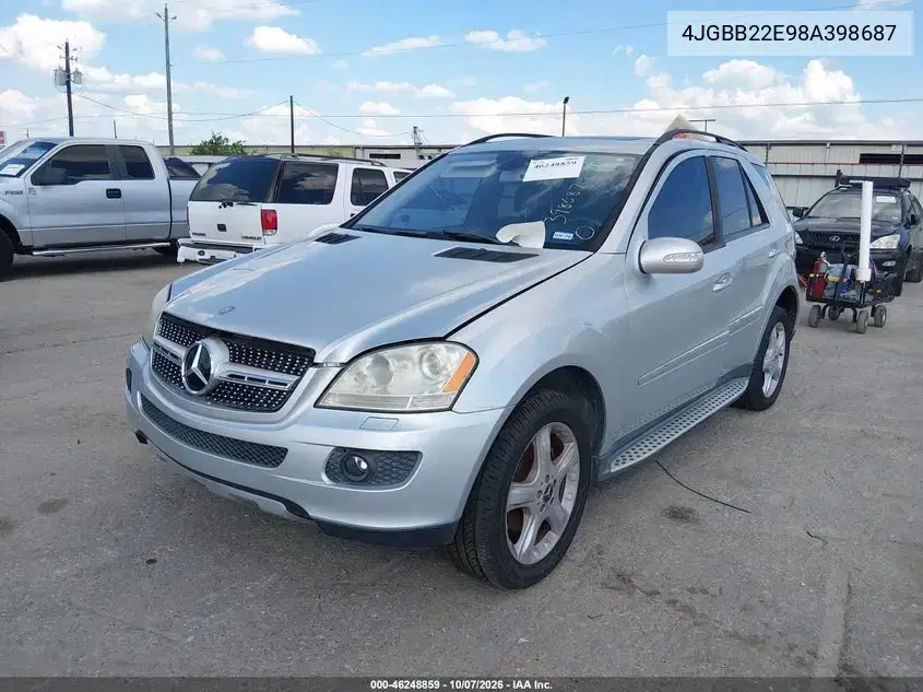 2008 Mercedes-Benz Ml 320 Cdi 4Matic VIN 4JGBB22E98A398687 фото 2