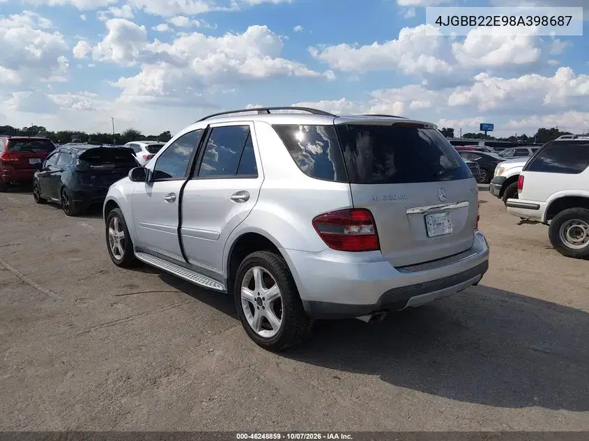 2008 Mercedes-Benz Ml 320 Cdi 4Matic VIN 4JGBB22E98A398687 фото 3