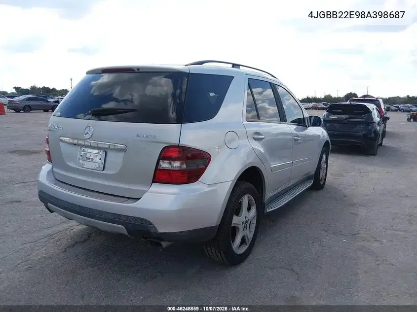 2008 Mercedes-Benz Ml 320 Cdi 4Matic VIN 4JGBB22E98A398687 фото 4