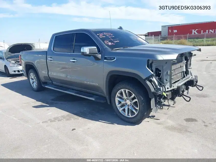 3GTU9DED5KG306393 — 2019 GMC Sierra, передняя часть, фото до ремонта