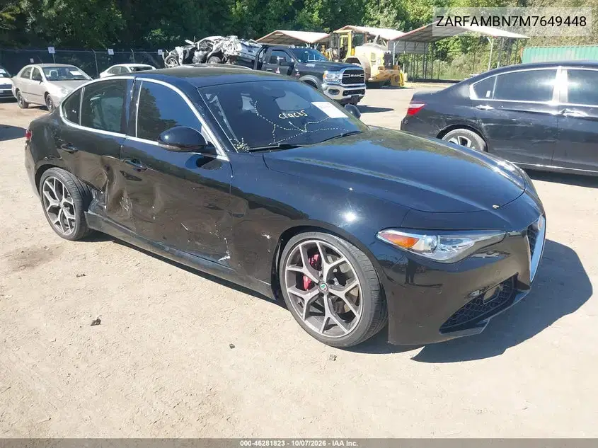 ZARFAMBN7M7649448 — 2021 Alfa Romeo Giulia, Правая сторона, фото до ремонта