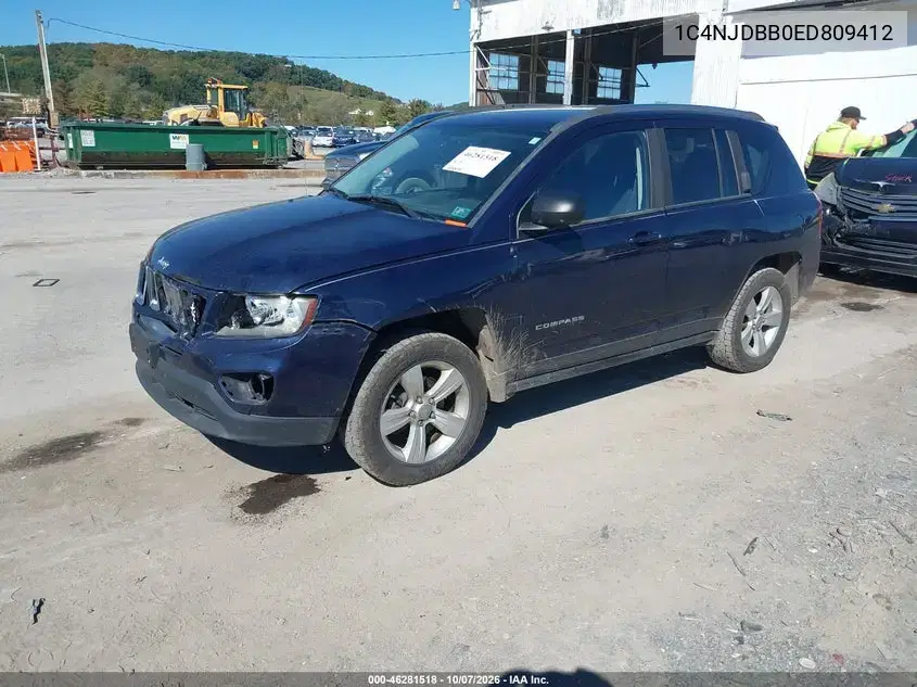 2014 Jeep Compass Sport VIN 1C4NJDBB0ED809412 фото 3