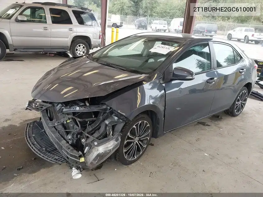 2016 Toyota Corolla S Plus VIN 2T1BURHE2GC610001 фото 3