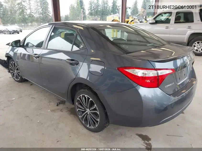 2016 Toyota Corolla S Plus VIN 2T1BURHE2GC610001 фото 4