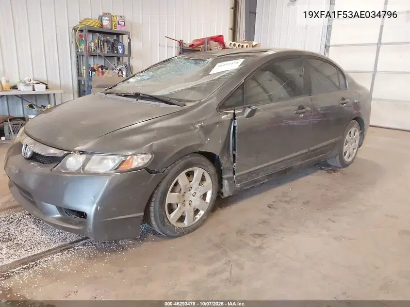 2010 Honda Civic Lx VIN 19XFA1F53AE034796 фото 3