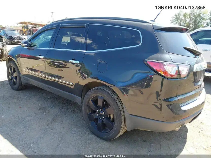 2013 Chevrolet Traverse Ltz VIN 1GNKRLKD4DJ137868 фото 4