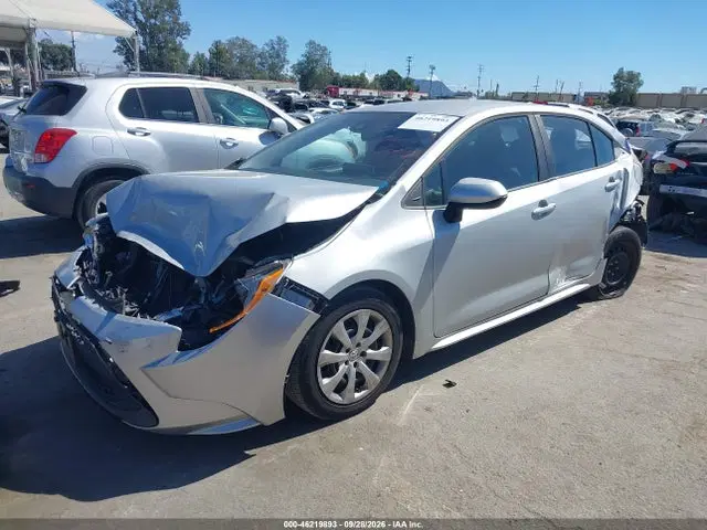 2021 Toyota COROLLA LE VIN 5YFEPMAE7MP193472 фото 2