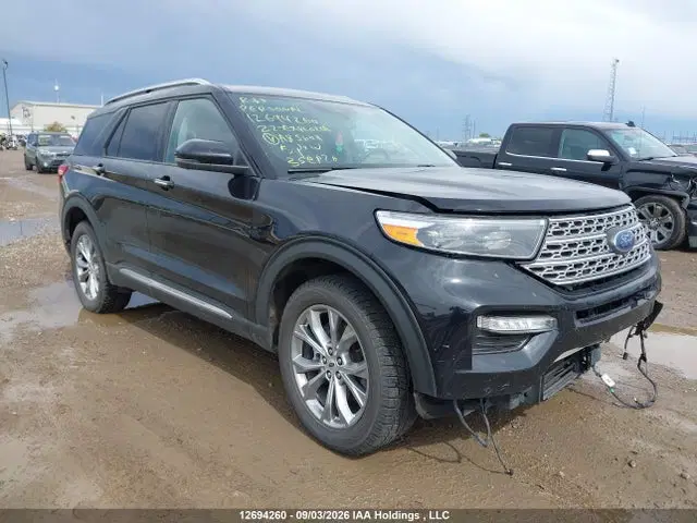 1FMSK8FH2NGA85609 — 2022 Ford Explorer Limited, передняя часть, фото до ремонта