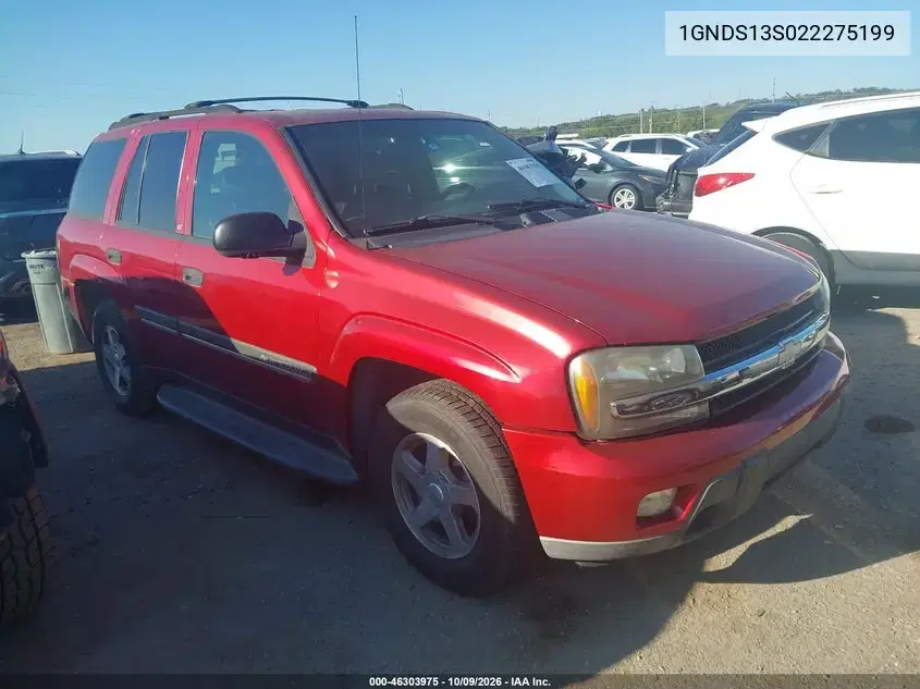 1GNDS13S022275199 — 2002 Chevrolet TrailBlazer, Естественный износ, фото до ремонта