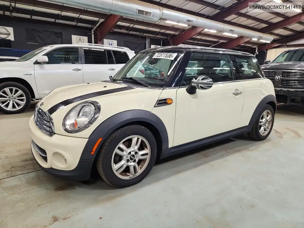 WMWSU3C5XCT541417 — 2012 MINI Cooper, мелкие вмятины и царапины, фото до ремонта