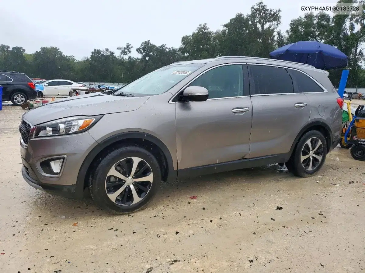 5XYPH4A51GG183728 — 2016 Kia Sorento, мелкие вмятины и царапины, фото до ремонта
