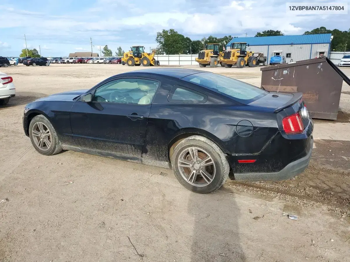 2010 Ford Mustang VIN 1ZVBP8AN7A5147804 фото 2