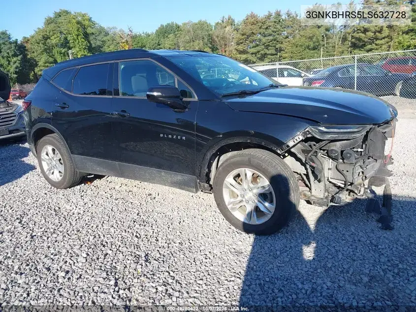 3GNKBHRS5LS632728 — 2020 Chevrolet Blazer, повреждения со всех сторон, фото до ремонта