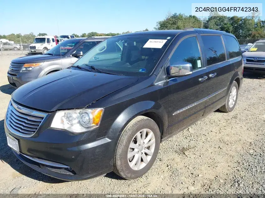 2015 Chrysler Town & Country Limited Platinum VIN 2C4RC1GG4FR742343 фото 3