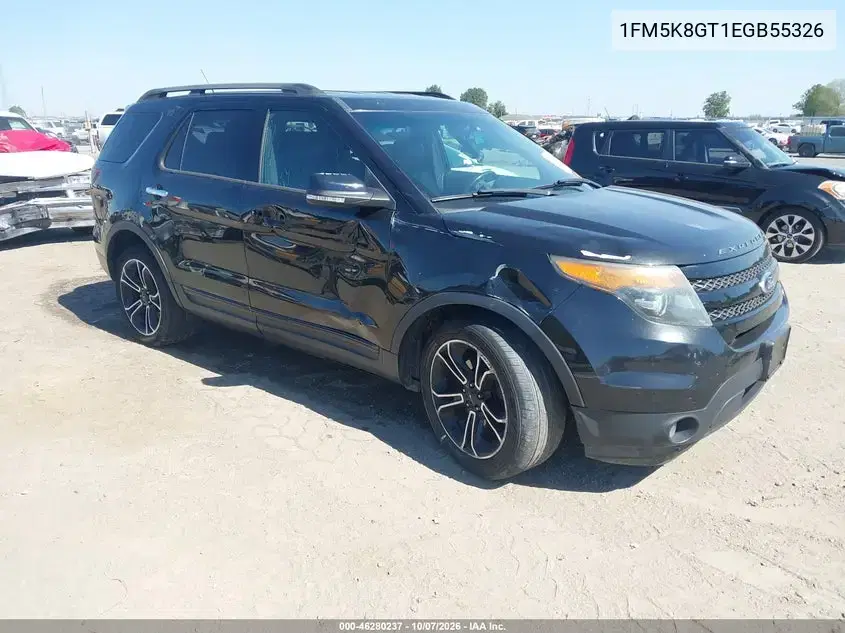 1FM5K8GT1EGB55326 — 2014 Ford Explorer, Левая / Правая сторона, фото до ремонта