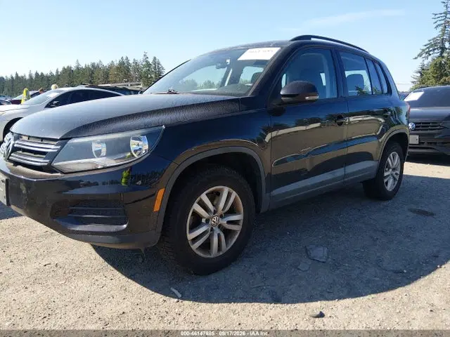 2016 Volkswagen TIGUAN S VIN WVGBV7AX8GW606793 фото 2
