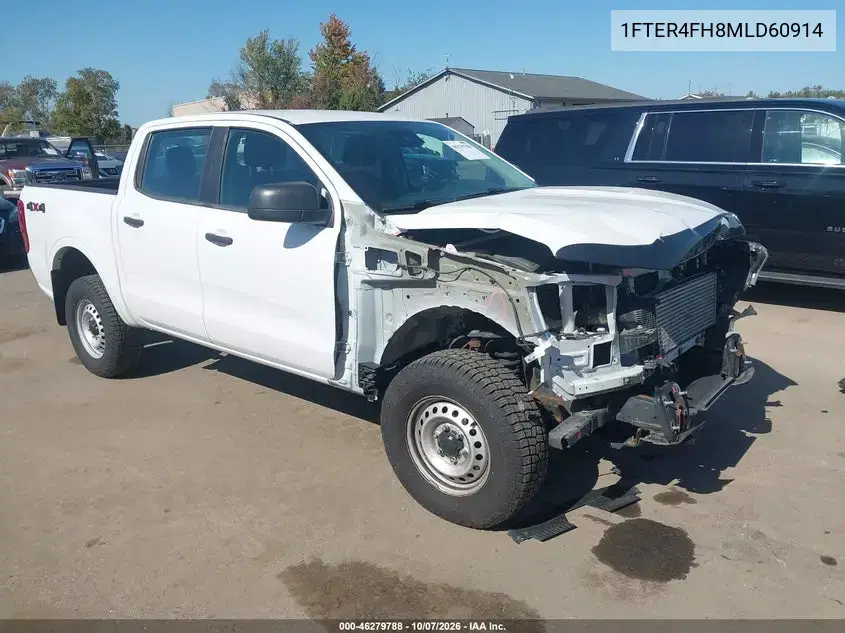 1FTER4FH8MLD60914 — 2021 Ford Ranger, Передняя часть, фото до ремонта