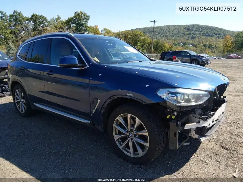 5UXTR9C54KLR07512 — 2019 BMW X3, передняя часть, фото до ремонта