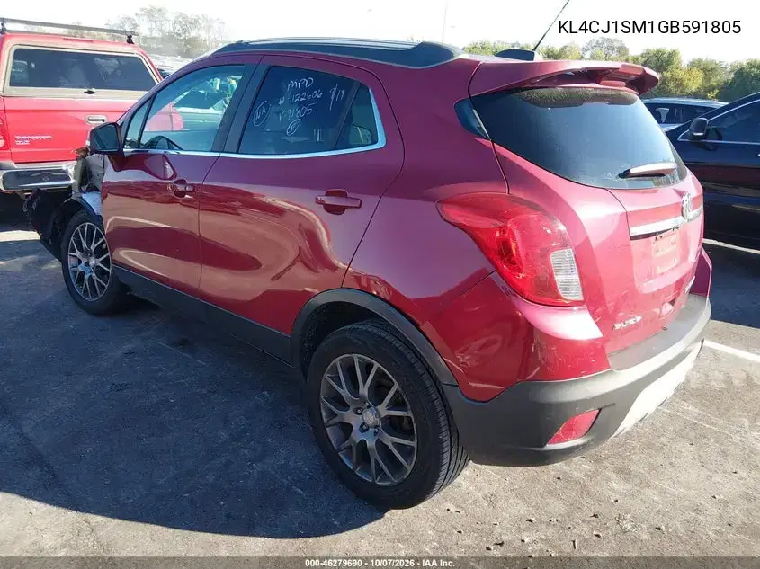 2016 Buick Encore Sport Touring VIN KL4CJ1SM1GB591805 фото 4