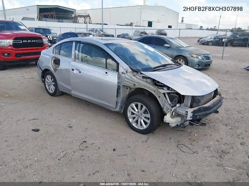 2012 Honda Civic Sdn Ex VIN 2HGFB2F8XCH307898 фото 2