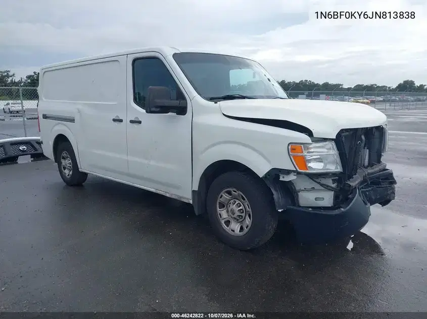 1N6BF0KY6JN813838 — 2018 Nissan NV, Передняя часть, фото до ремонта