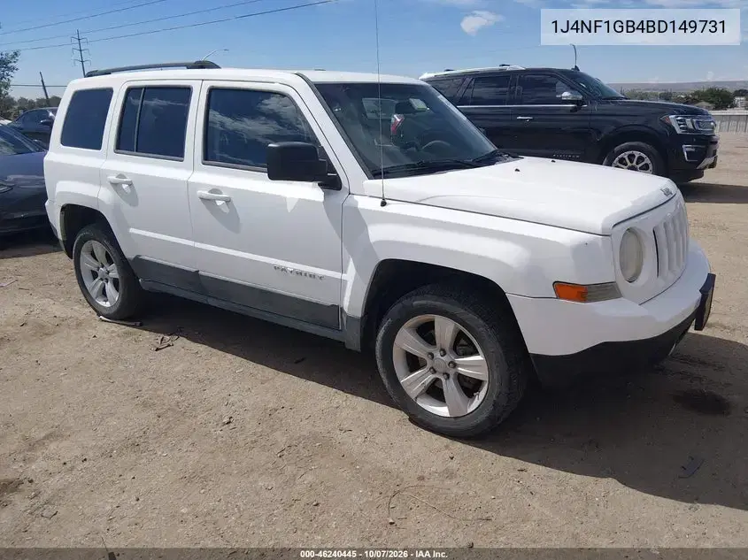 1J4NF1GB4BD149731 — 2011 Jeep Liberty (Patriot), естественный износ, фото до ремонта
