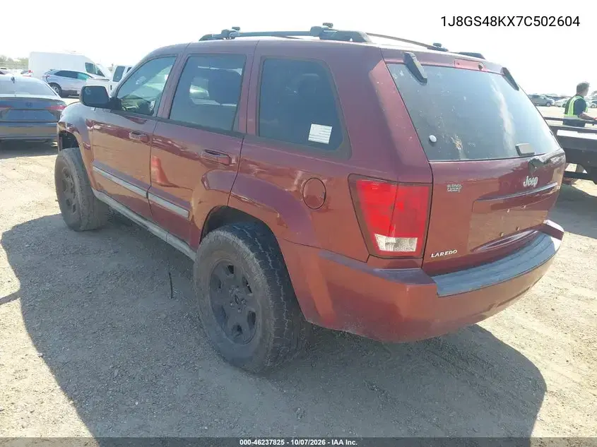 2007 Jeep Grand Cherokee Laredo VIN 1J8GS48KX7C502604 фото 3